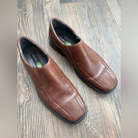 CLARKS LEATHER DRESSLITE STEP LOAFER 10 MENSMen display picture 1
